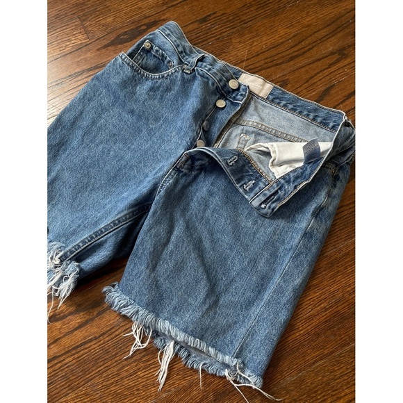 Everlane The Cheeky Jean Cut-Off Button-Fly Denim Shorts - Picture 3 of 6